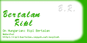 bertalan ripl business card